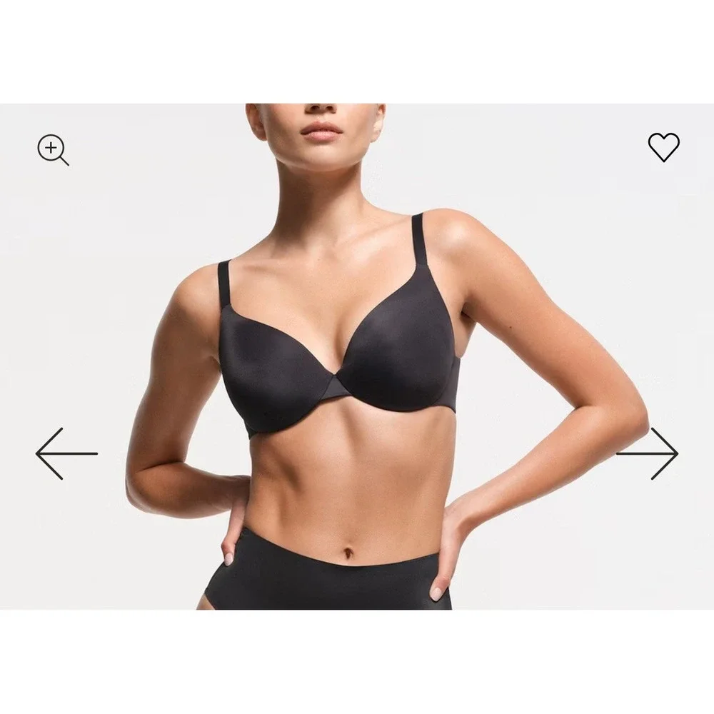 Skims Smoothing Intimates Full Coverage Lightly Lined Bra Onyx Size 34B NWT - Picture 1 of 6